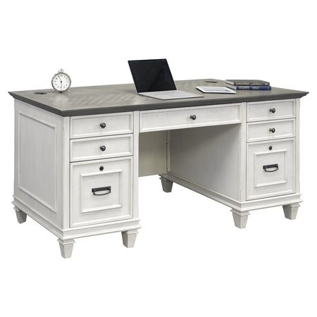 Hartford Double Pedestal Desk White IMHF680W